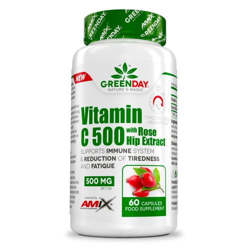 GreenDay Vitamin C 500 s extraktem z šípků